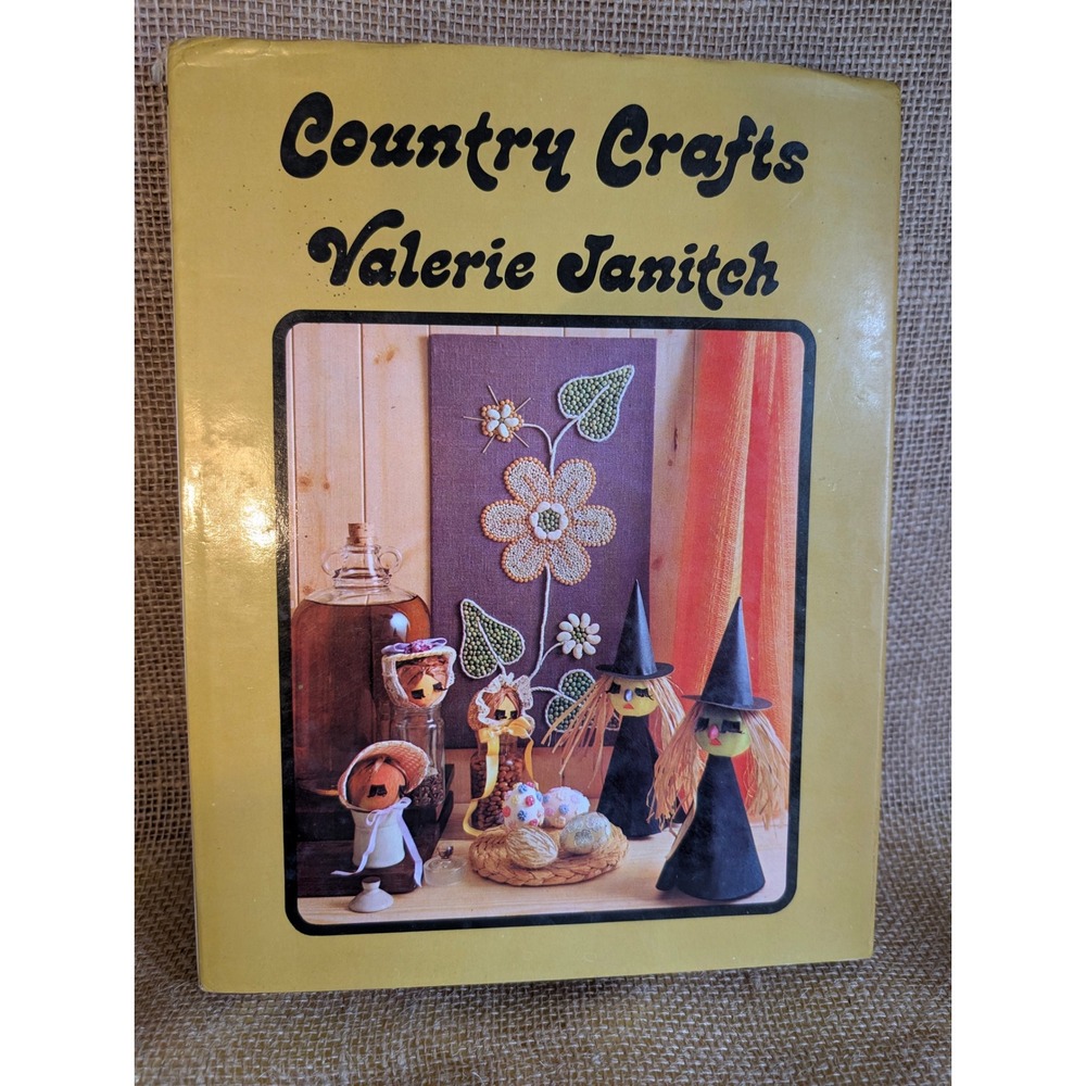 Country Crafts Valerie Janitch Vintage 1973 Hardcover Book Folk Art DIY Guide